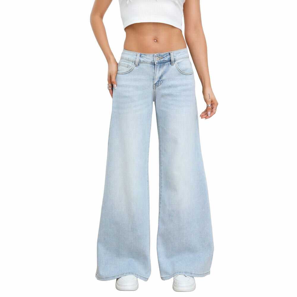 Laisvo kirpimo (relaxed fit) šviesiai mėlyni džinsai