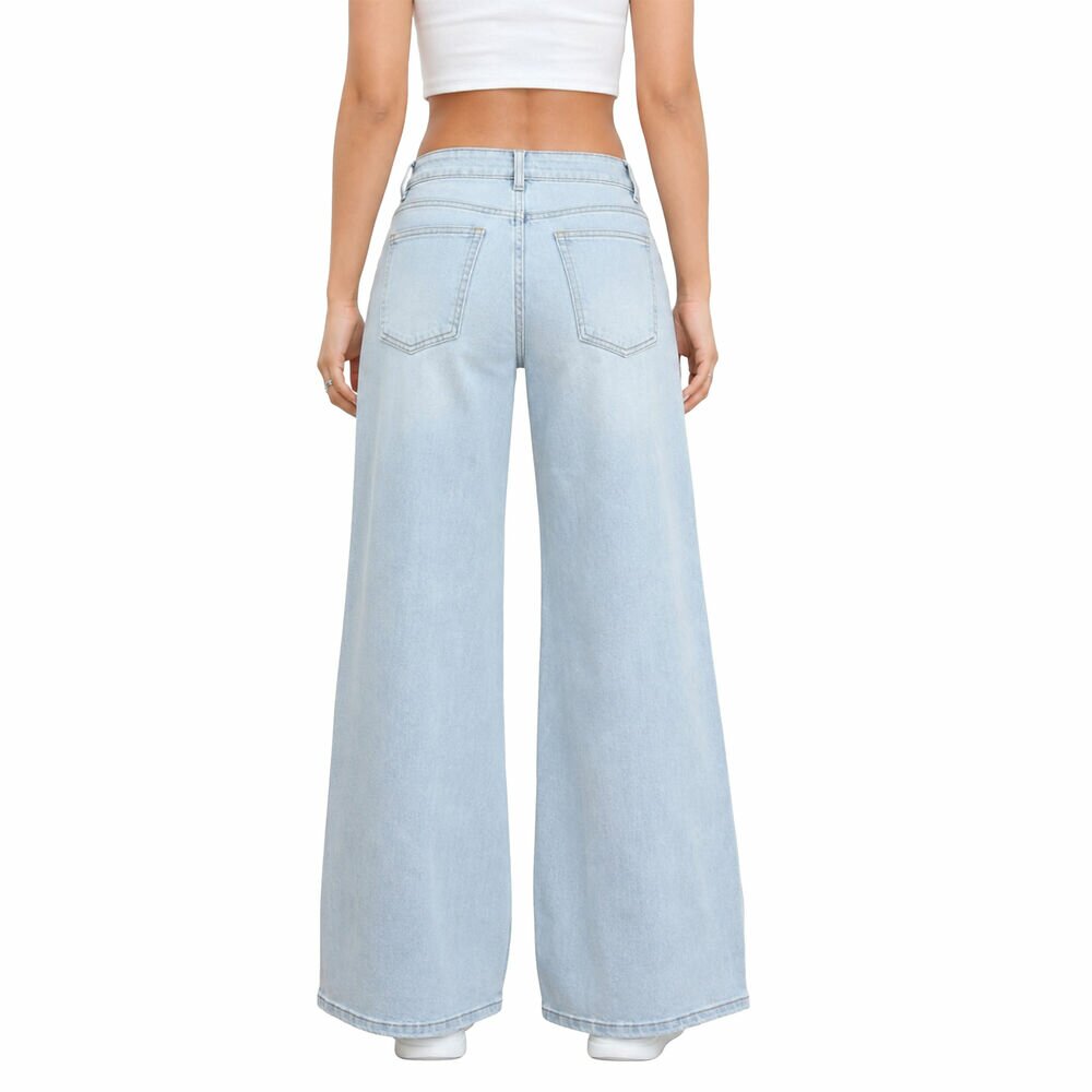 Laisvo kirpimo (relaxed fit) šviesiai mėlyni džinsai