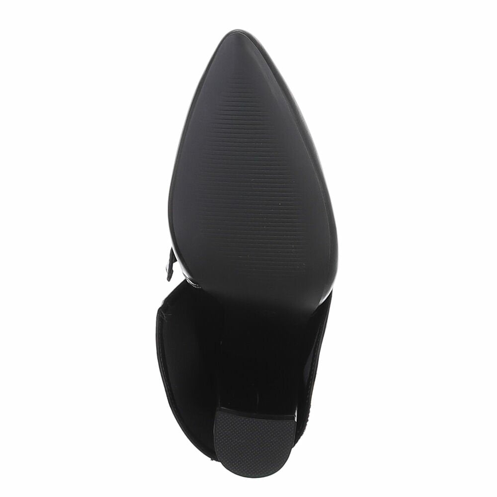 Stilingi slouchy / laisvo stiliaus juodi aukštakulniai aulinukai